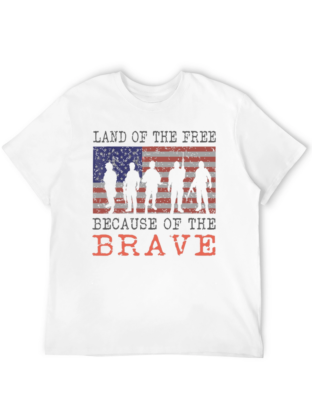 Land of the Free Brave Patriotic Graphic Tee