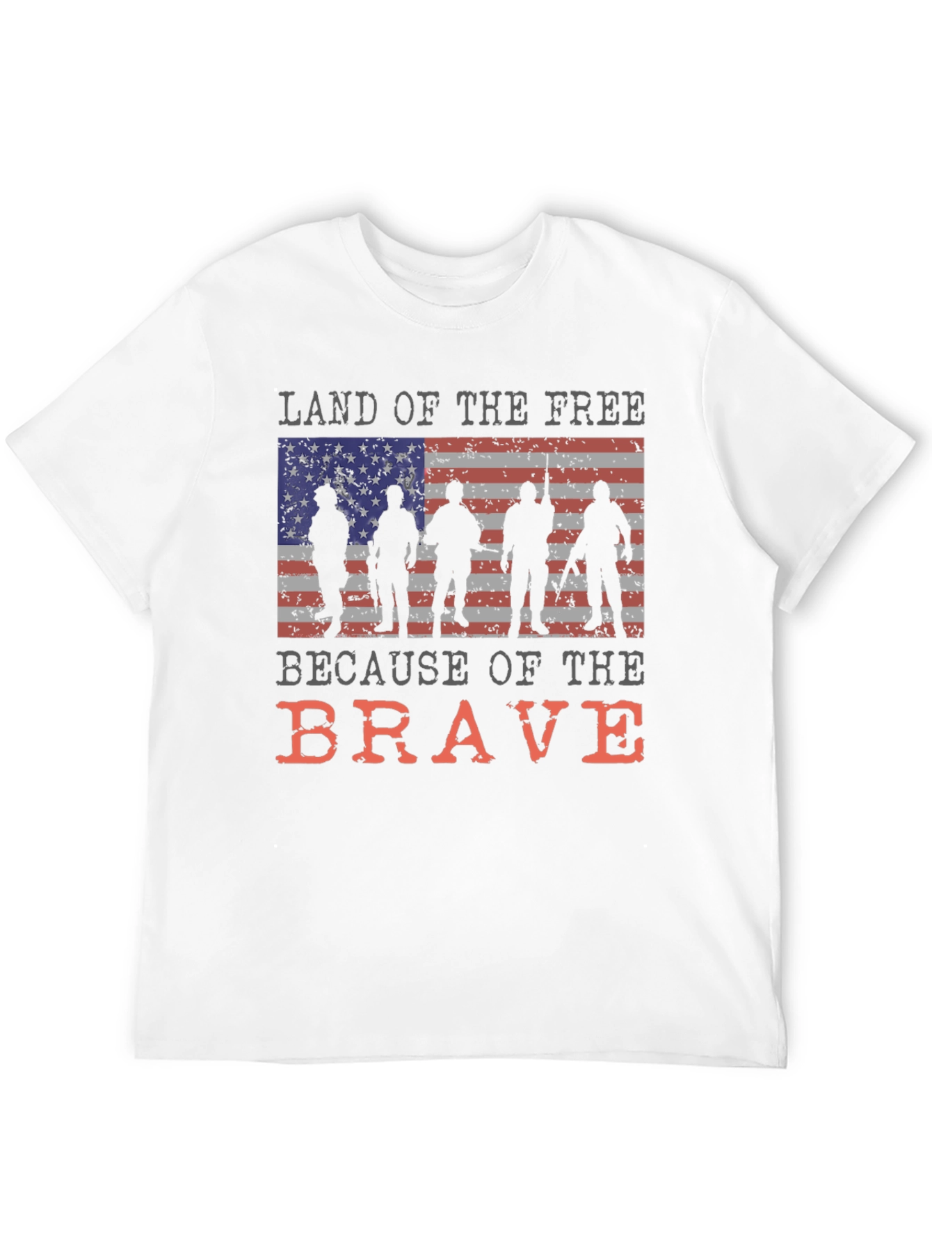 Land of the Free Brave Patriotic Graphic Tee
