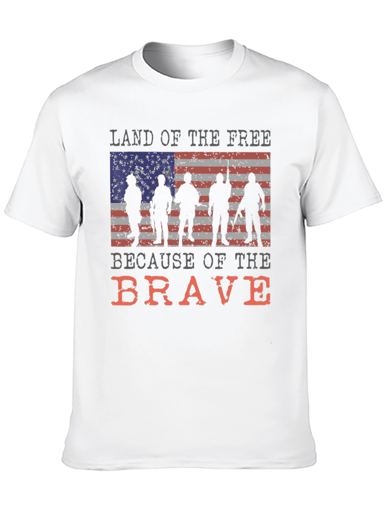 Land of the Free Brave Patriotic Graphic Tee