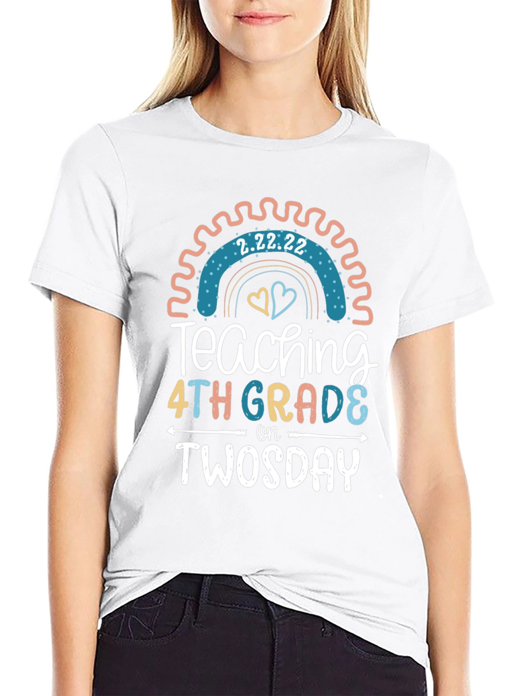 Twosday Teacher 4th Grade T-Shirt