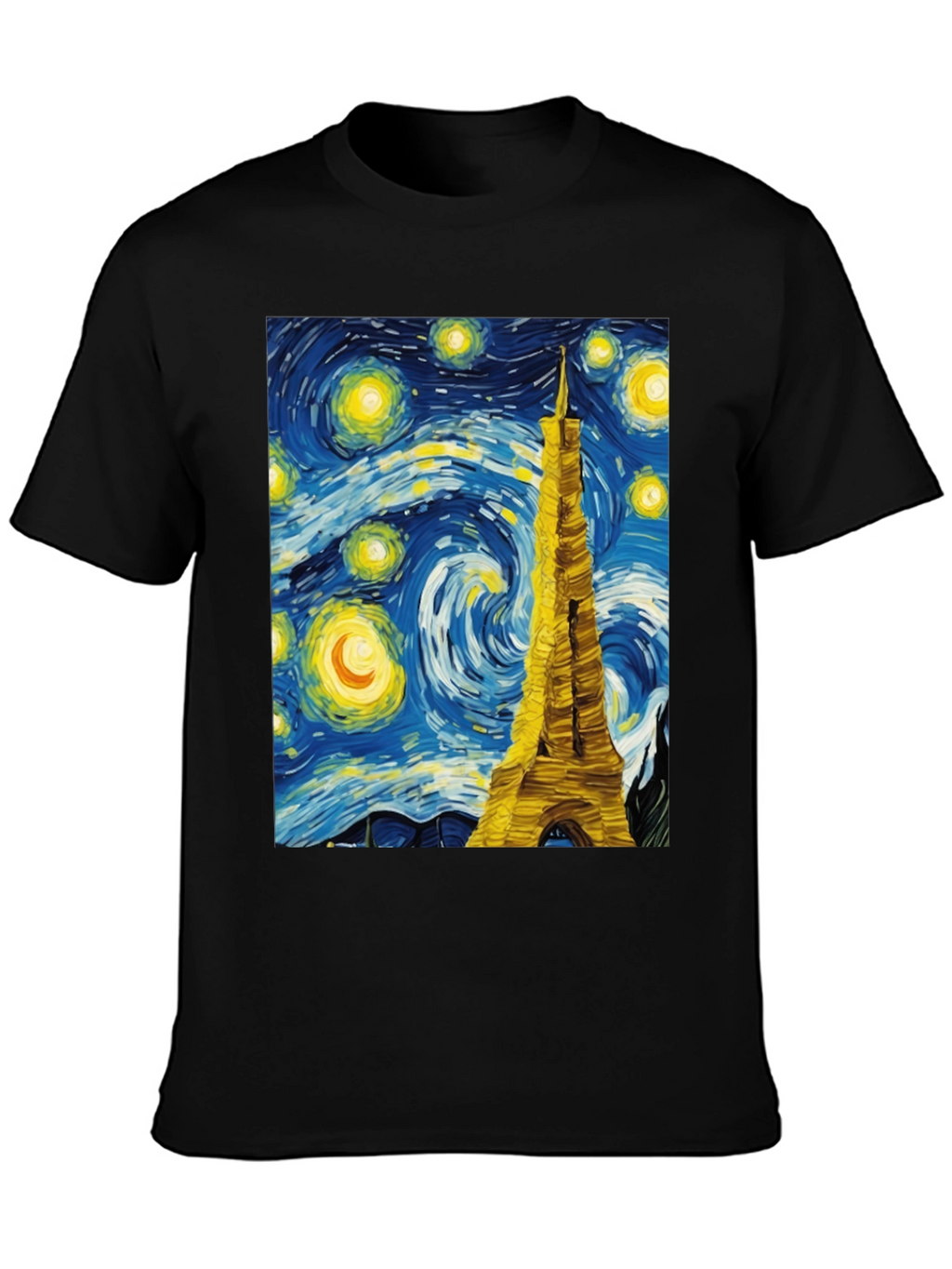 Starry Night Eiffel Tower Graphic Tee