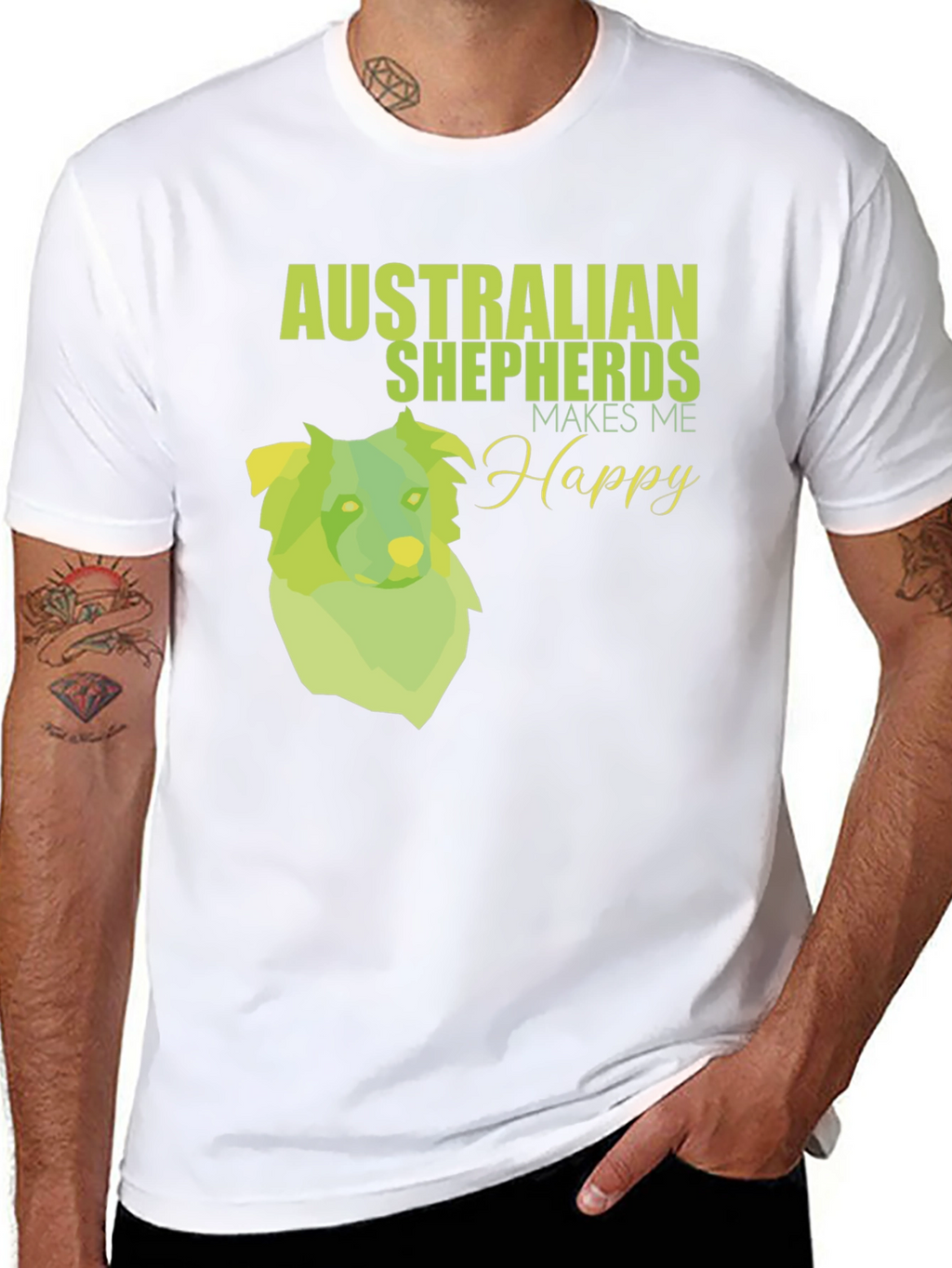 Australian Shepherd Makes Me Happy T-Shirt