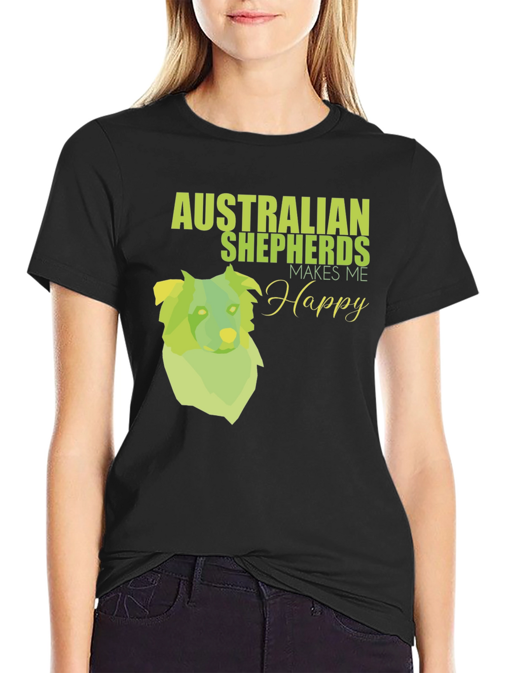 Australian Shepherd Makes Me Happy T-Shirt