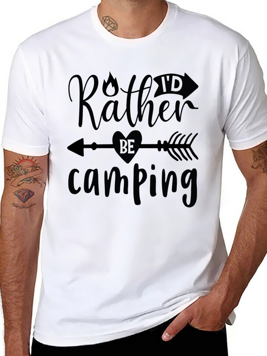 Camping T-Shirt - Rather Be Camping Graphic Tee