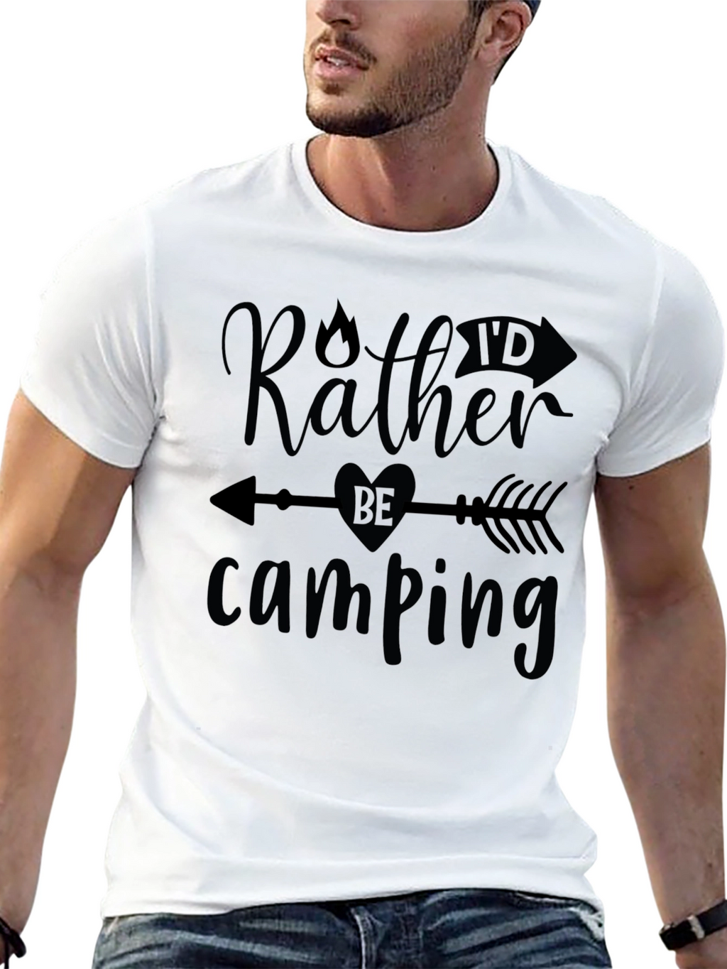 Camping T-Shirt - Rather Be Camping Graphic Tee