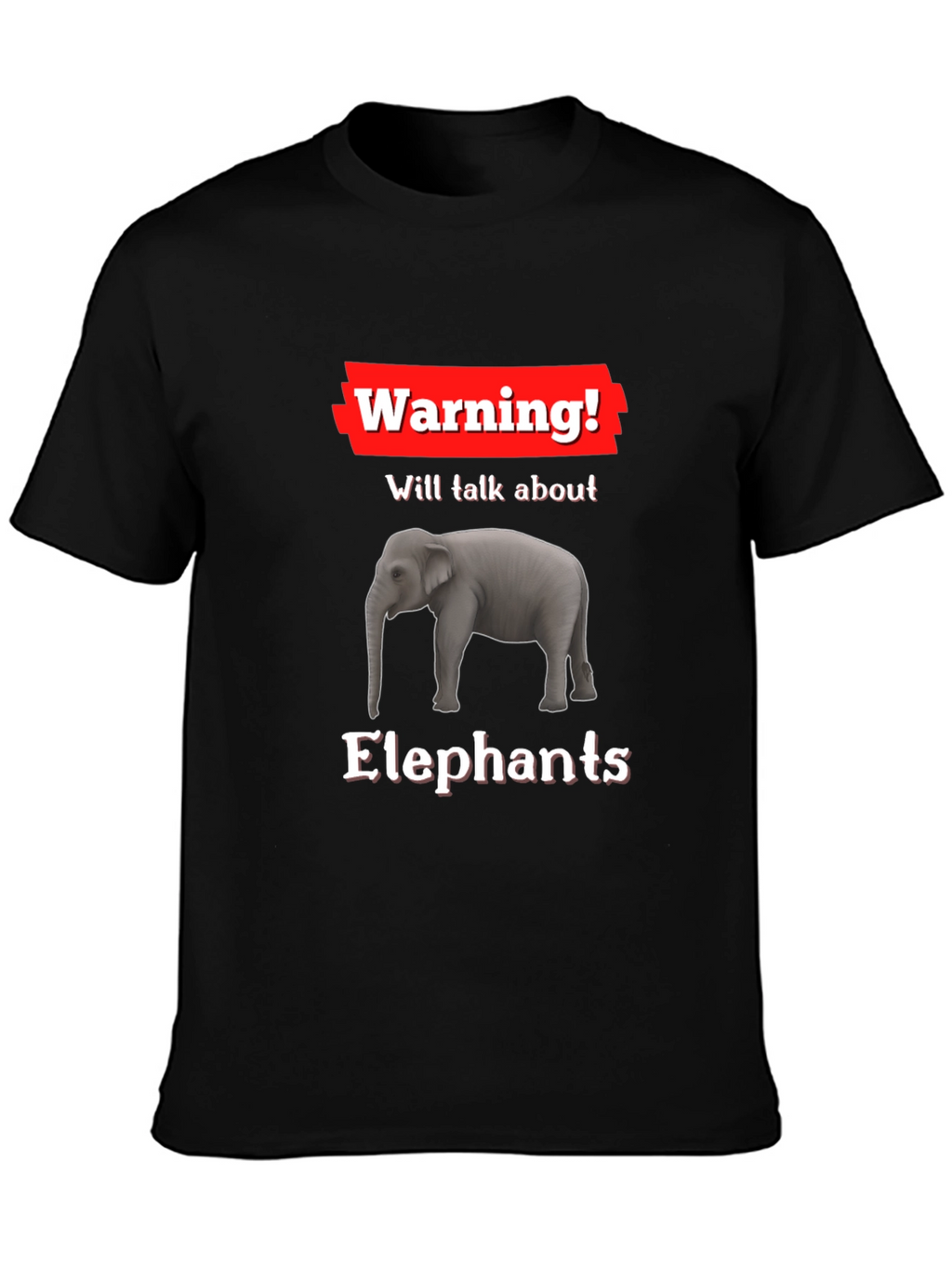 Warning! Elephant Graphic Tee - Talk About Elephants