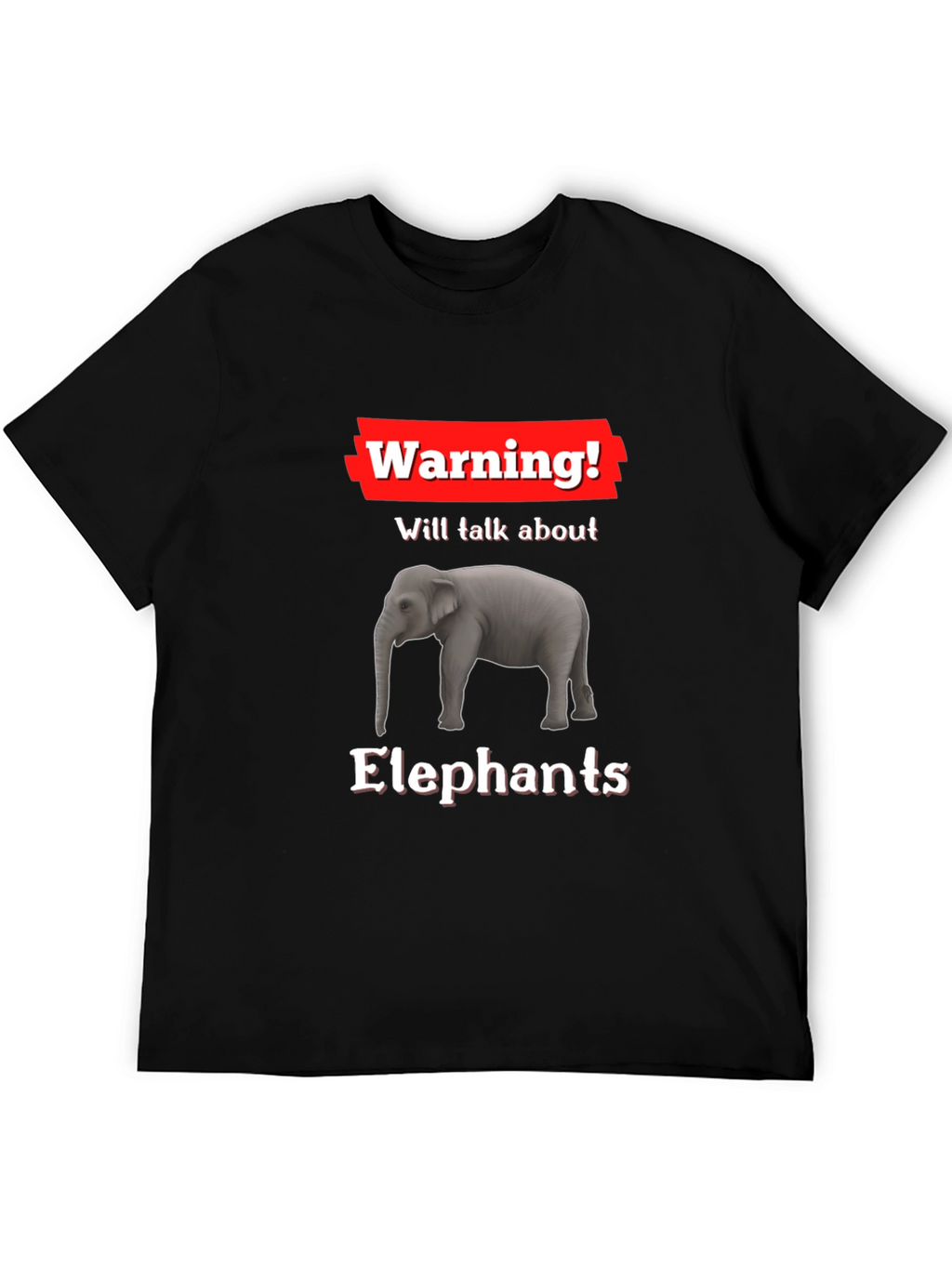 Warning! Elephant Graphic Tee - Talk About Elephants