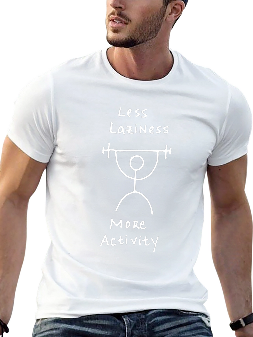 Less Laziness More Activity Graphic T-Shirt