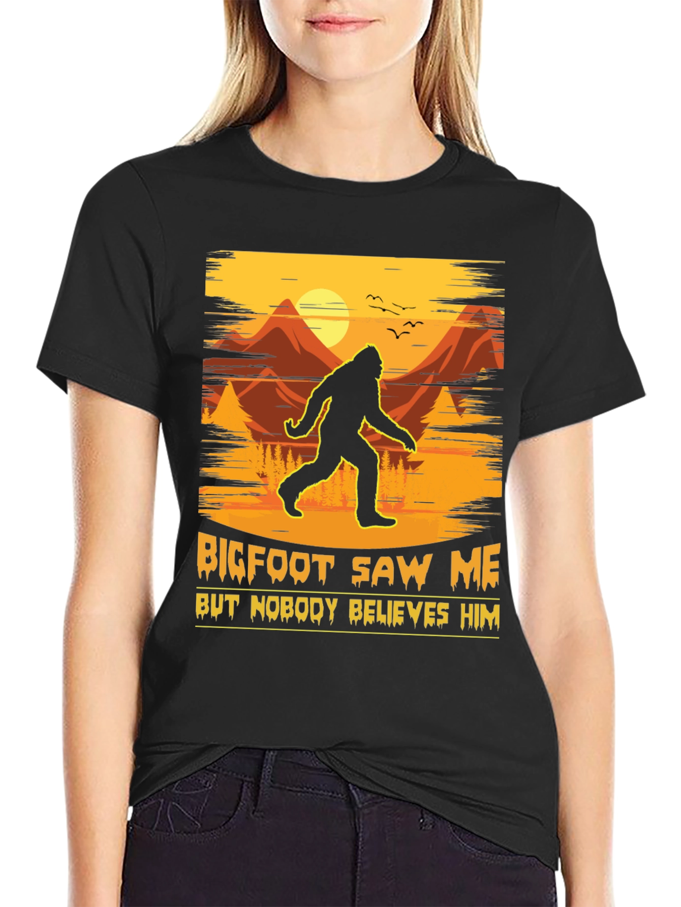 Bigfoot Saw Me T-Shirt - Funny Sasquatch Tee