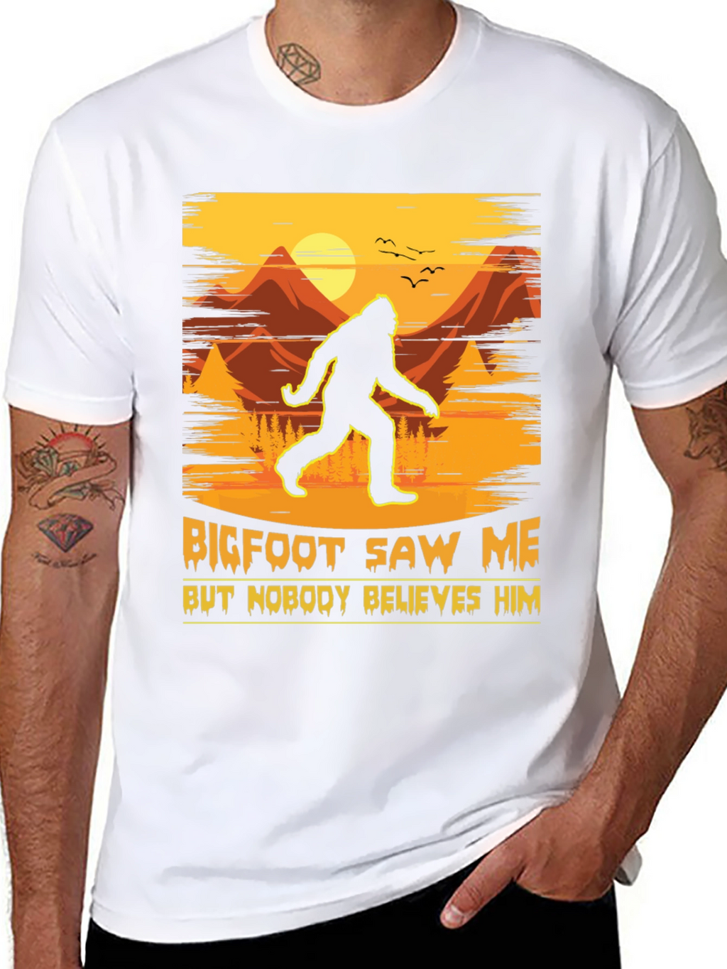 Bigfoot Saw Me T-Shirt - Funny Sasquatch Tee