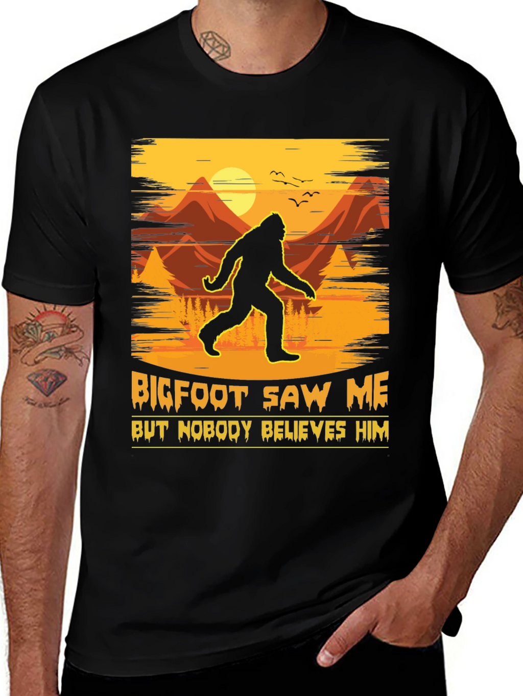Bigfoot Saw Me T-Shirt - Funny Sasquatch Tee