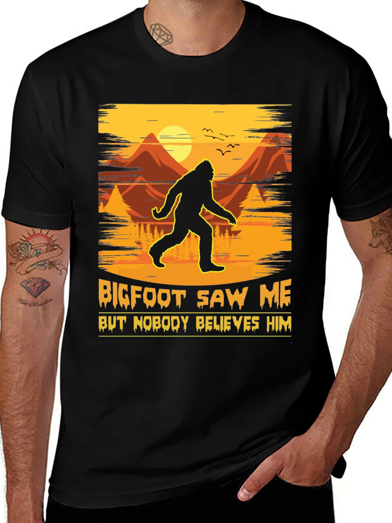 Bigfoot Saw Me T-Shirt - Funny Sasquatch Tee
