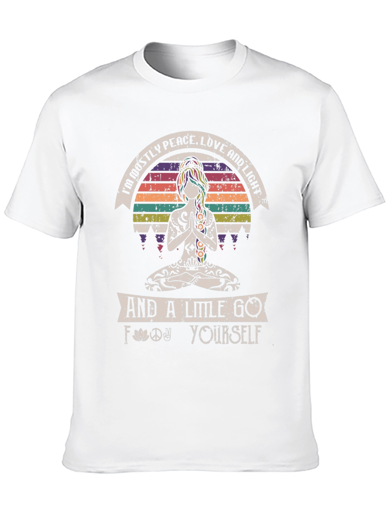 Peace Love Light Graphic Tee - Black