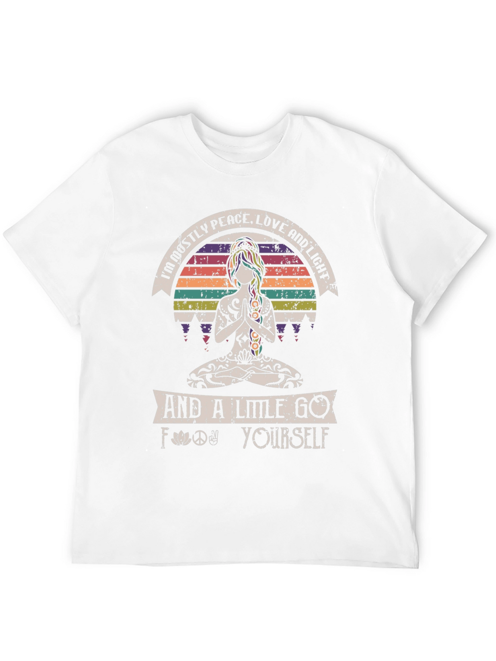 Peace Love Light Graphic Tee - Black