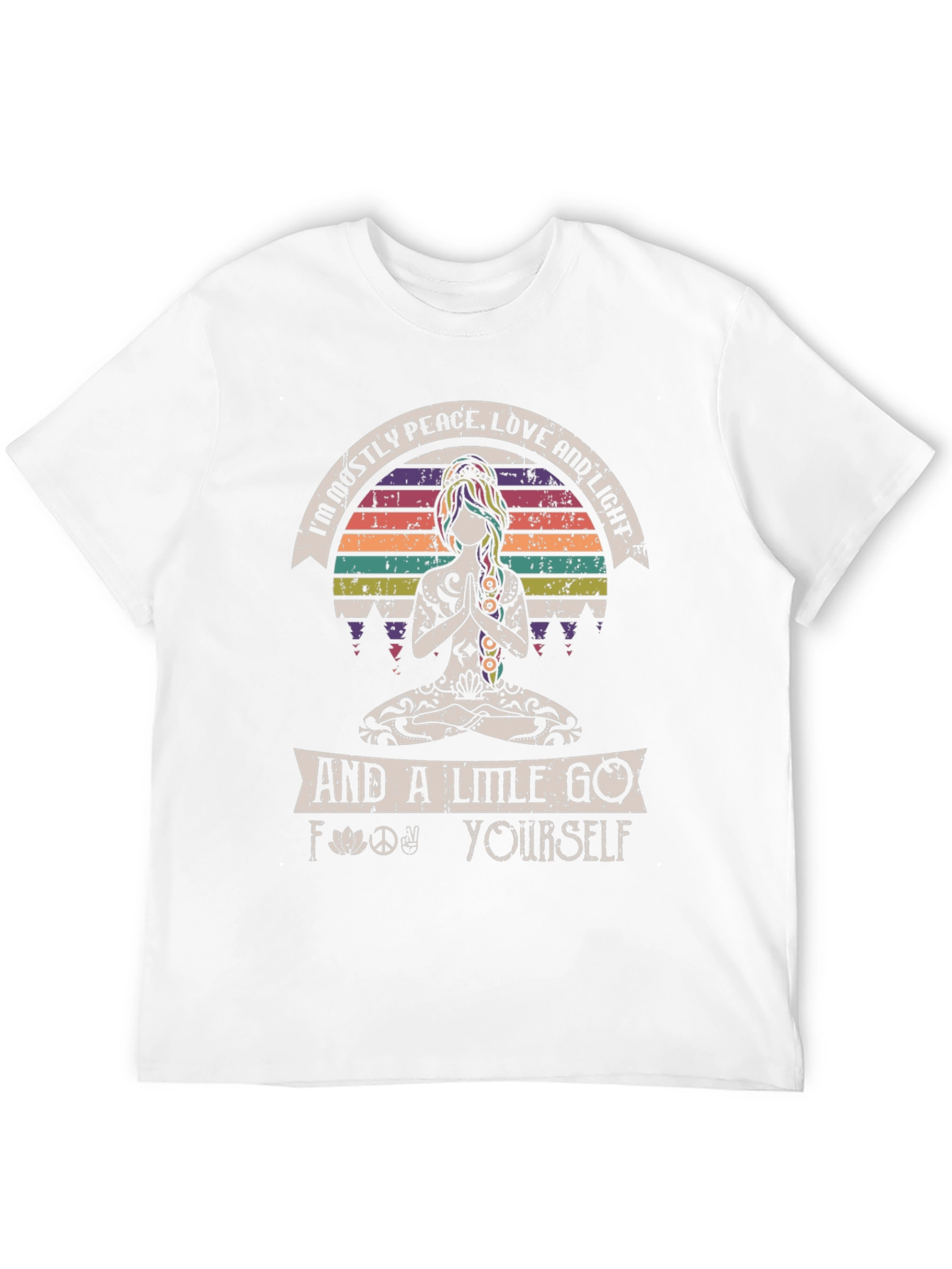 Peace Love Light Graphic Tee - Black