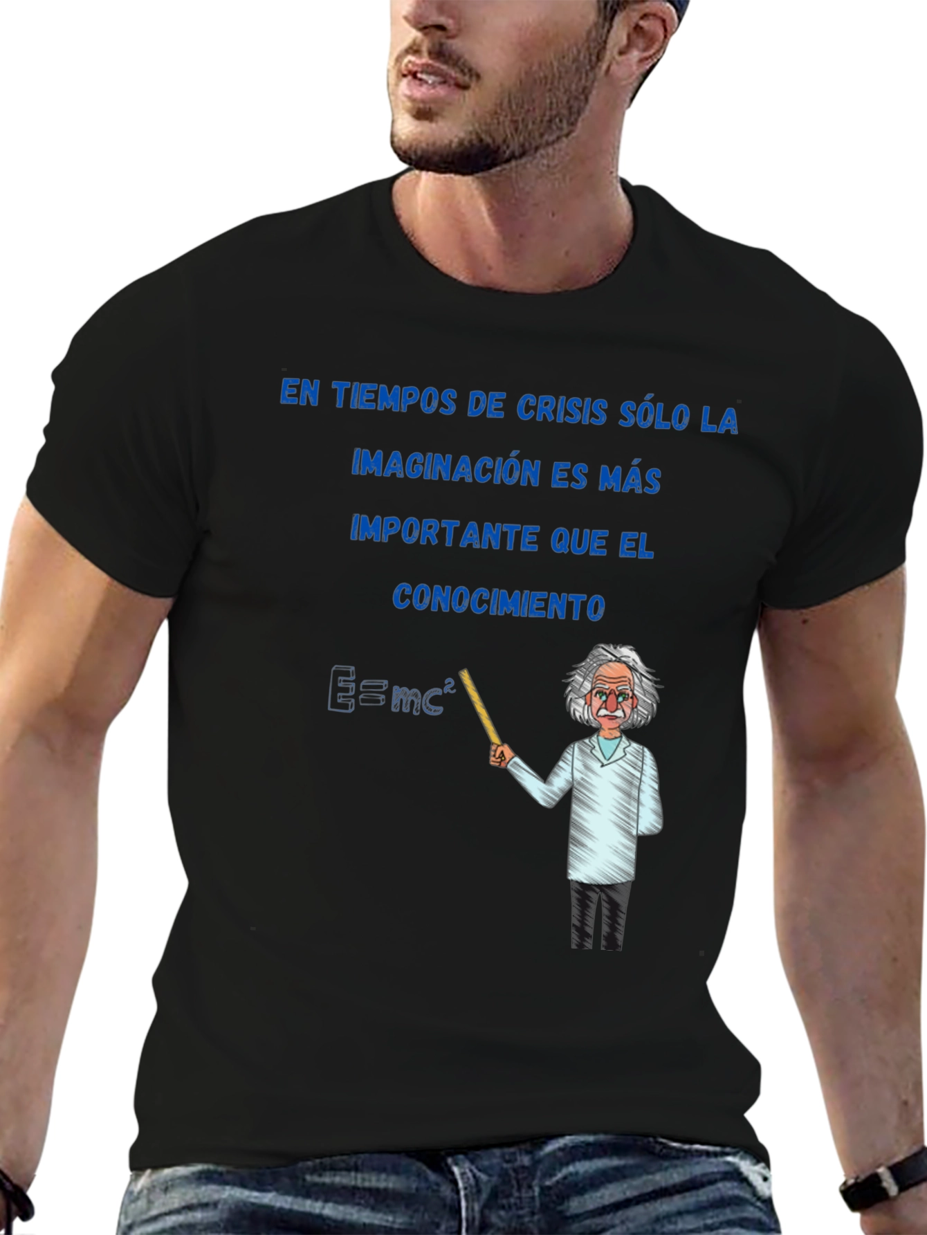 Einstein Imagination T-Shirt - Mens Black Graphic Tee