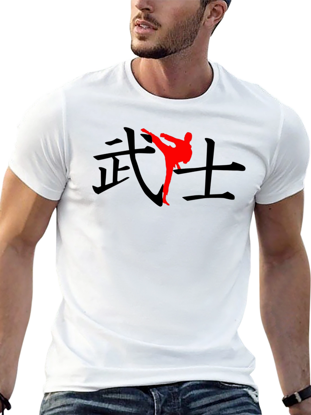 Karate Warrior Graphic T-Shirt - Black