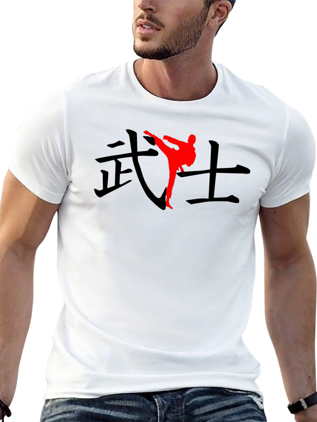 Karate Warrior Graphic T-Shirt - Black