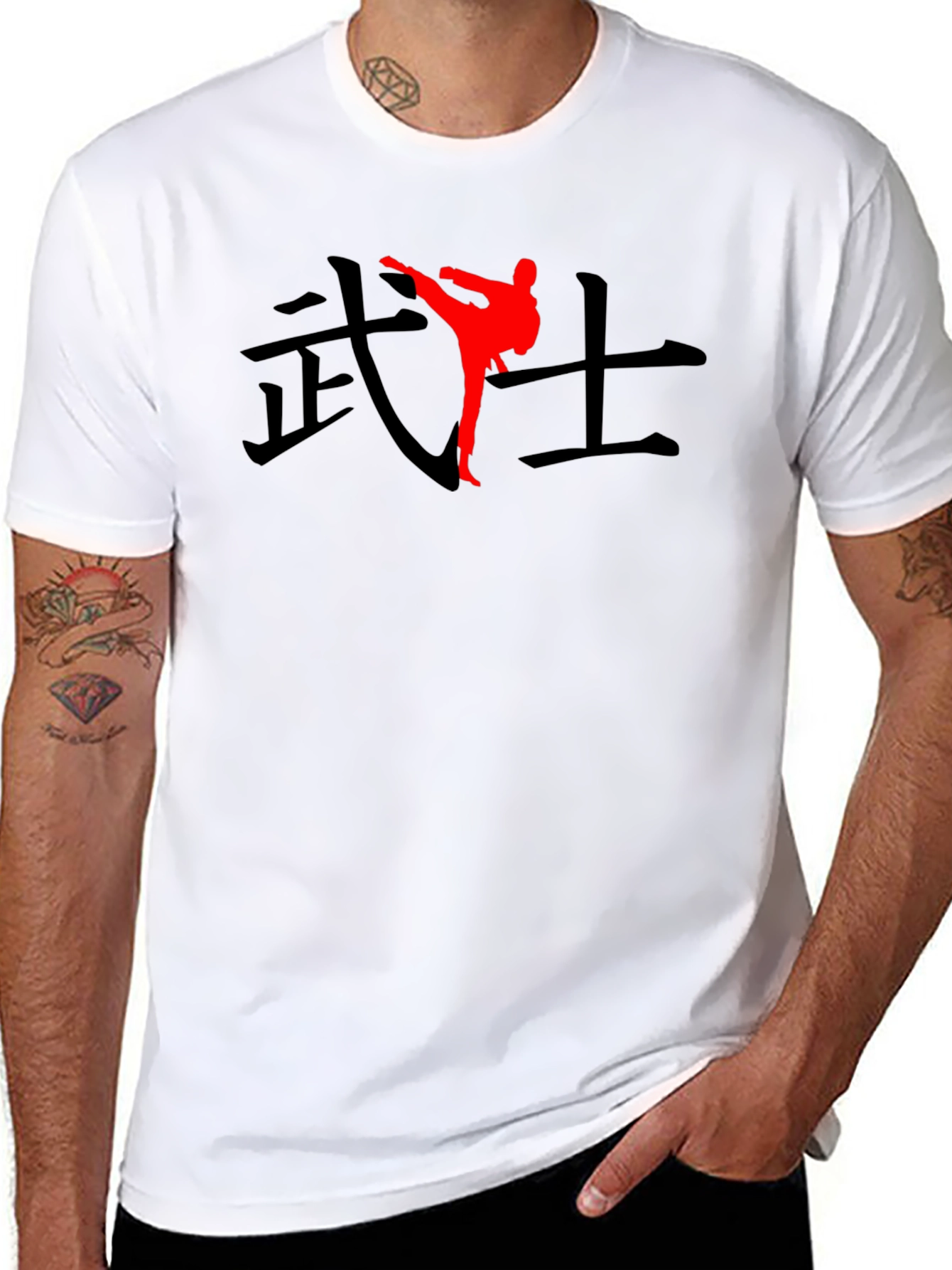 Karate Warrior Graphic T-Shirt - Black