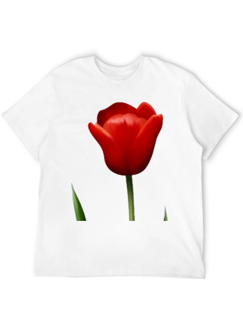 Red Tulip Graphic Tee - Stylish Floral Design