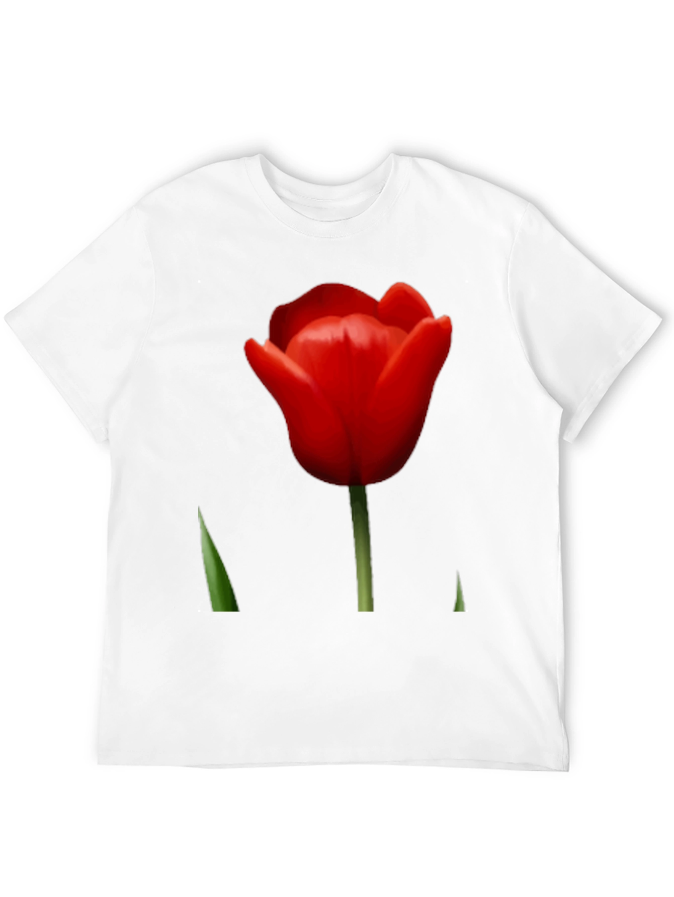 Red Tulip Graphic Tee - Stylish Floral Design