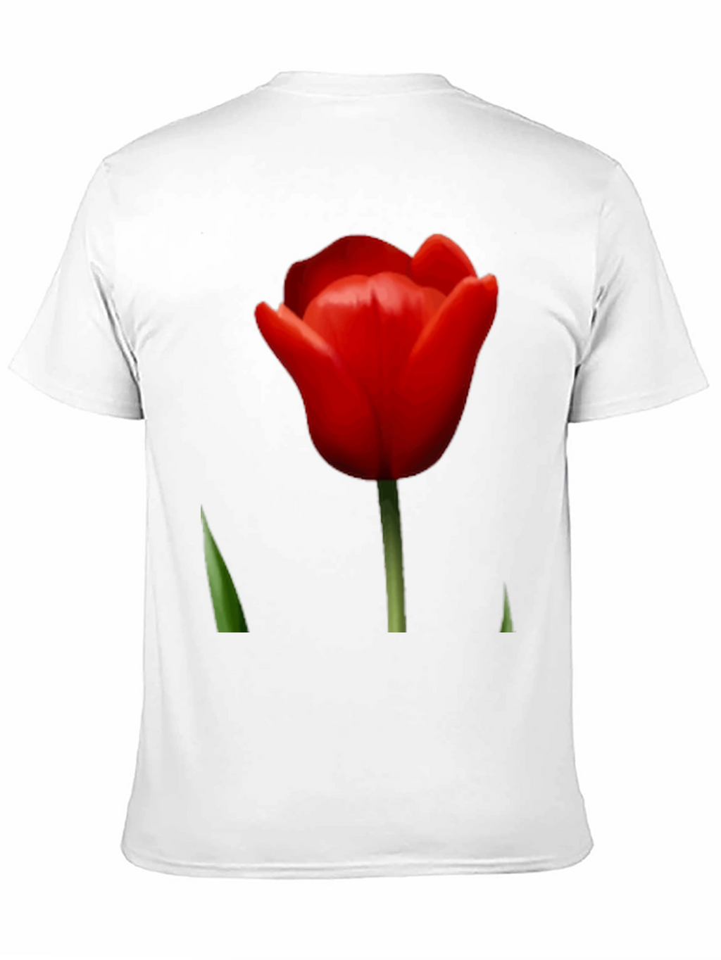 Red Tulip Graphic Tee - Stylish Floral Design
