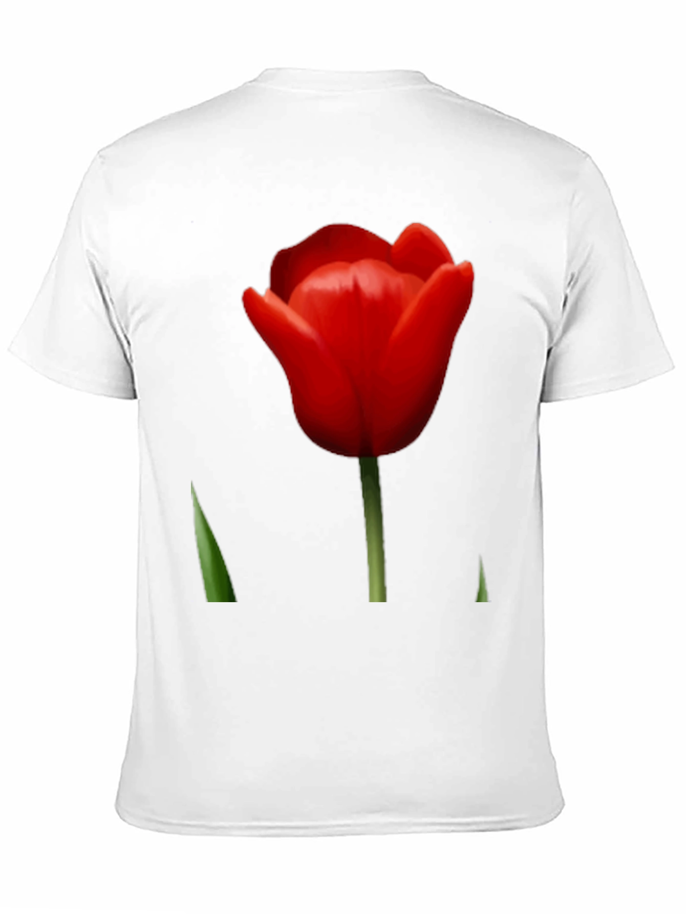Red Tulip Graphic Tee - Stylish Floral Design