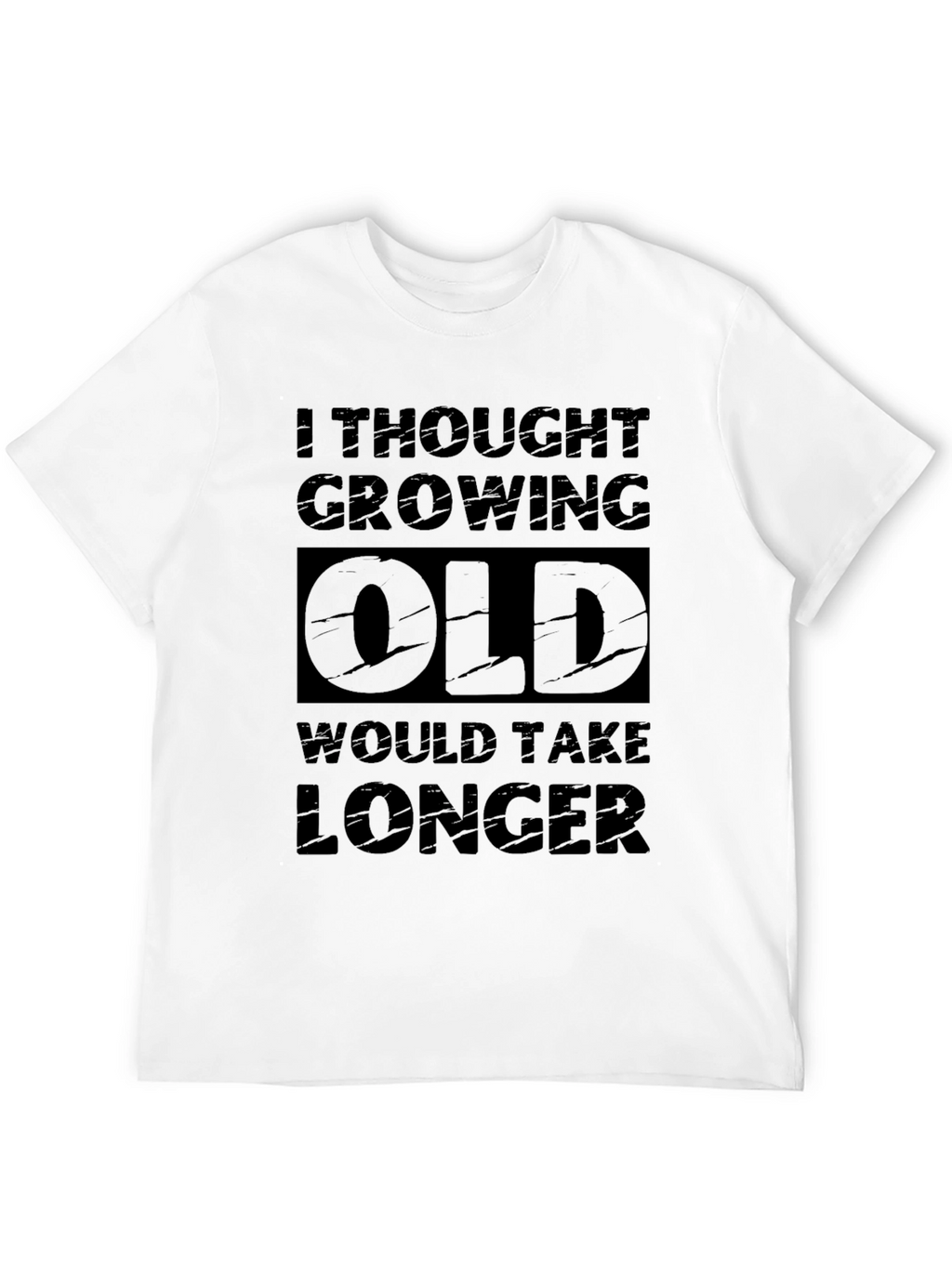 Funny Growing Old Black Graphic Tee