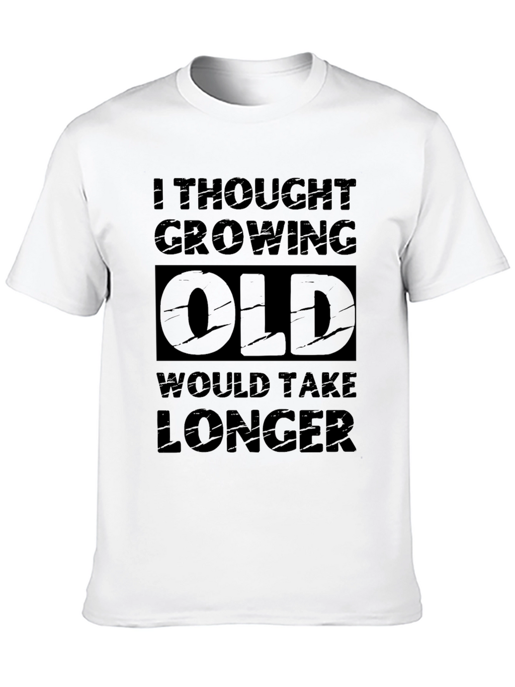 Funny Growing Old Black Graphic Tee