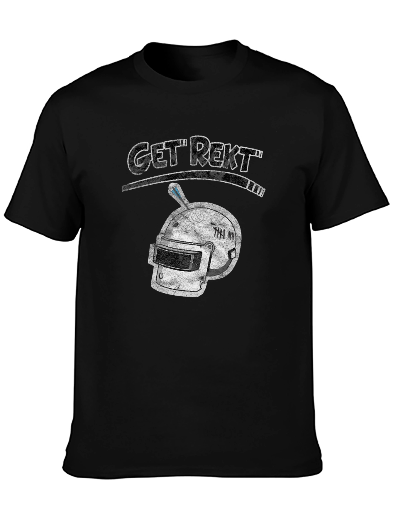 Get Rekt PUBG Helmet Graphic T-Shirt