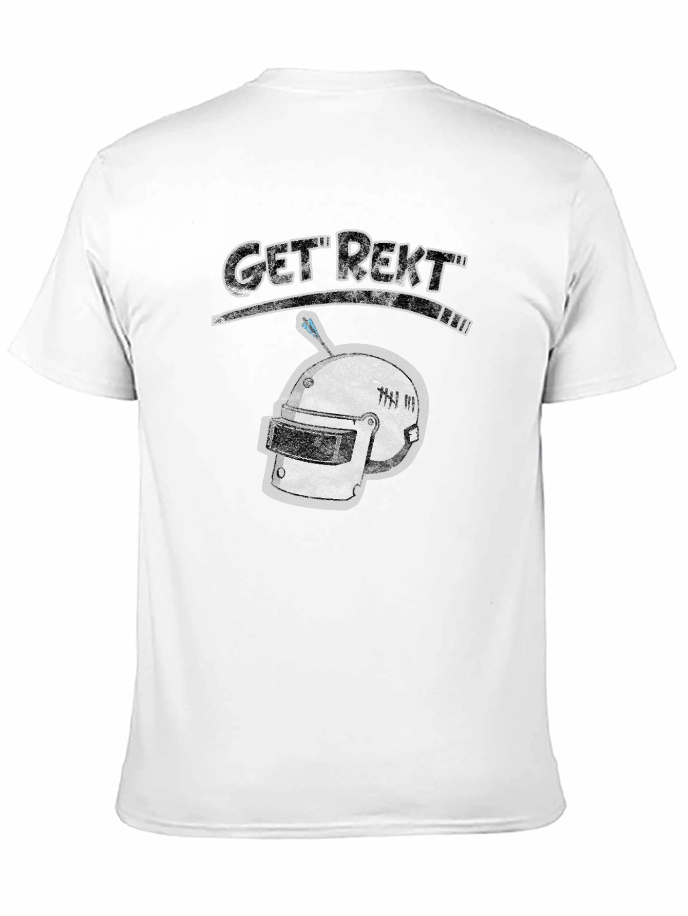 Get Rekt PUBG Helmet Graphic T-Shirt