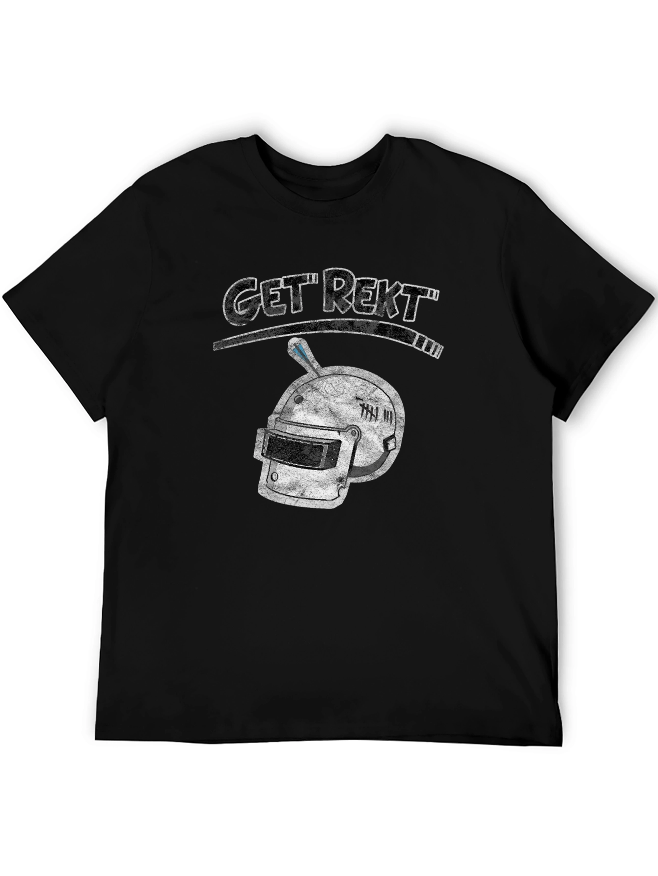 Get Rekt PUBG Helmet Graphic T-Shirt