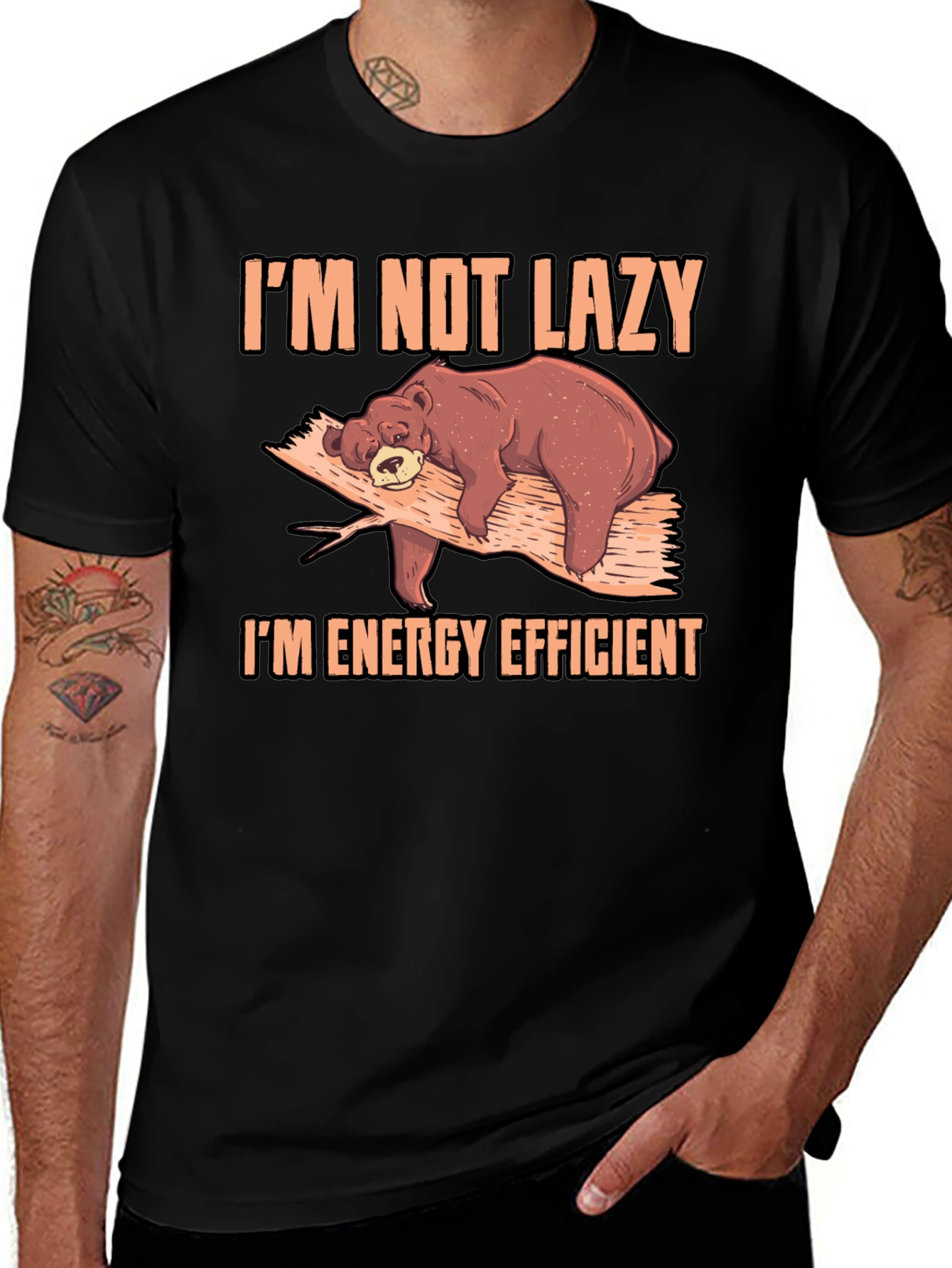 Im Not Lazy Bear T-Shirt