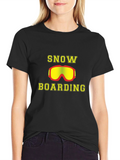 Snowboarding T-Shirt - Yellow Goggles Design