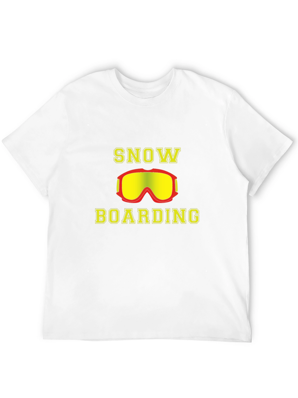 Snowboarding T-Shirt - Yellow Goggles Design