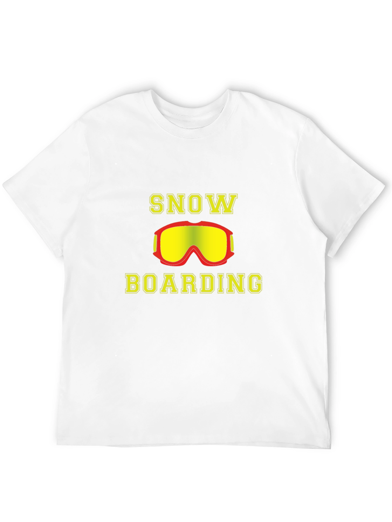 Snowboarding T-Shirt - Yellow Goggles Design
