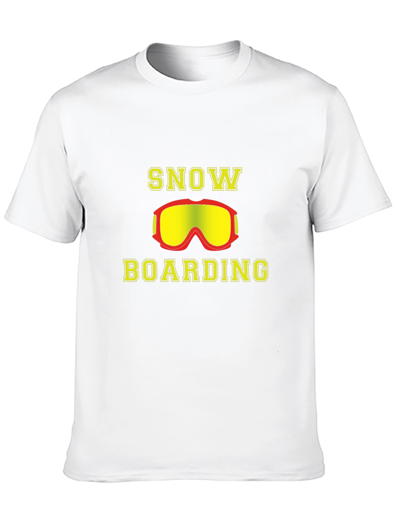 Snowboarding T-Shirt - Yellow Goggles Design