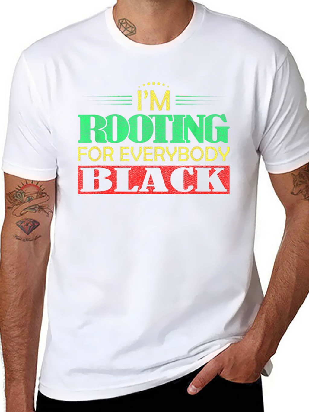 Rooting For Everybody Black T-Shirt
