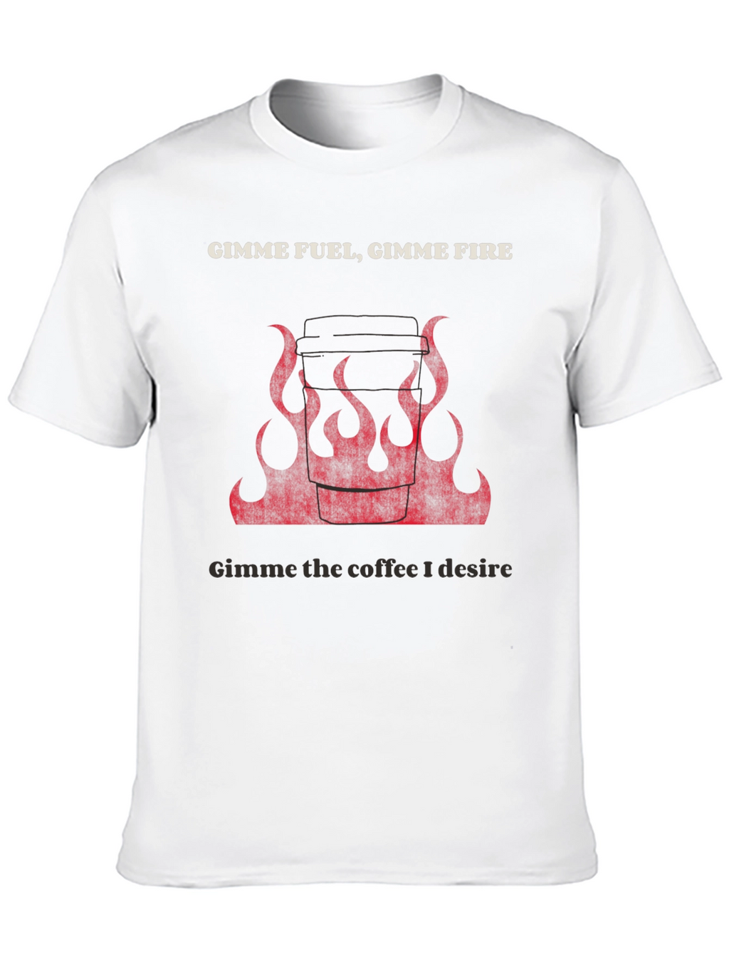 Fuel Fire Coffee Desire Graphic T-Shirt