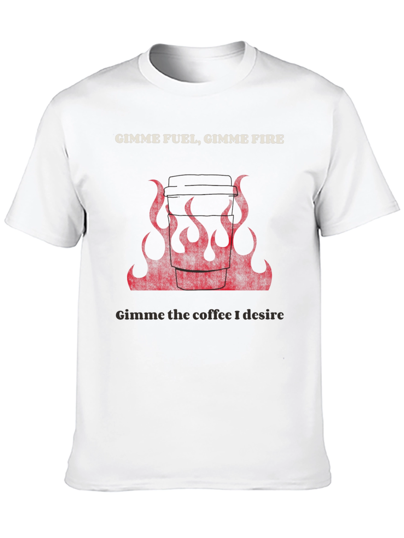 Fuel Fire Coffee Desire Graphic T-Shirt