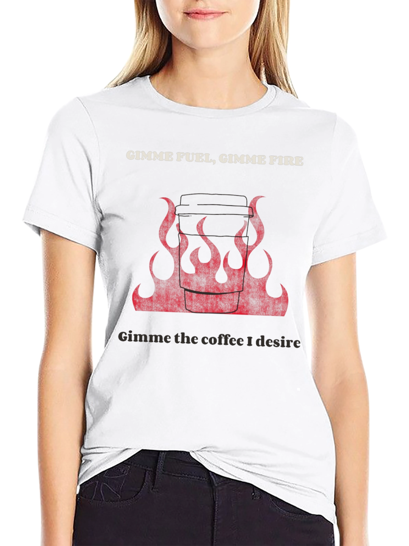 Fuel Fire Coffee Desire Graphic T-Shirt