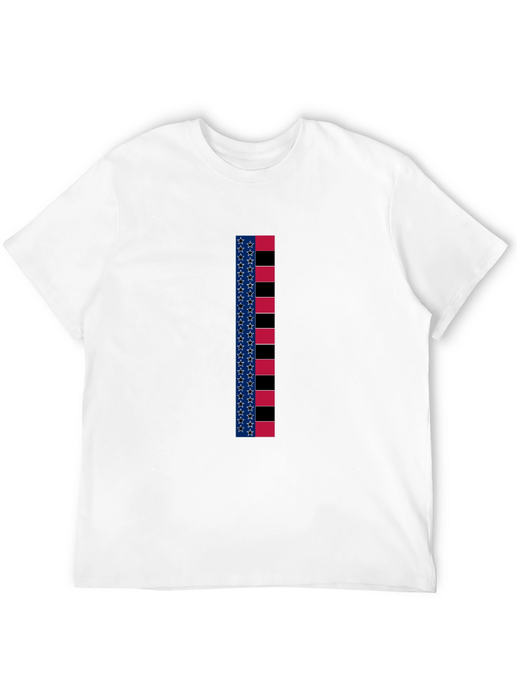 Striped Star Graphic Tee - Mens Black T-Shirt