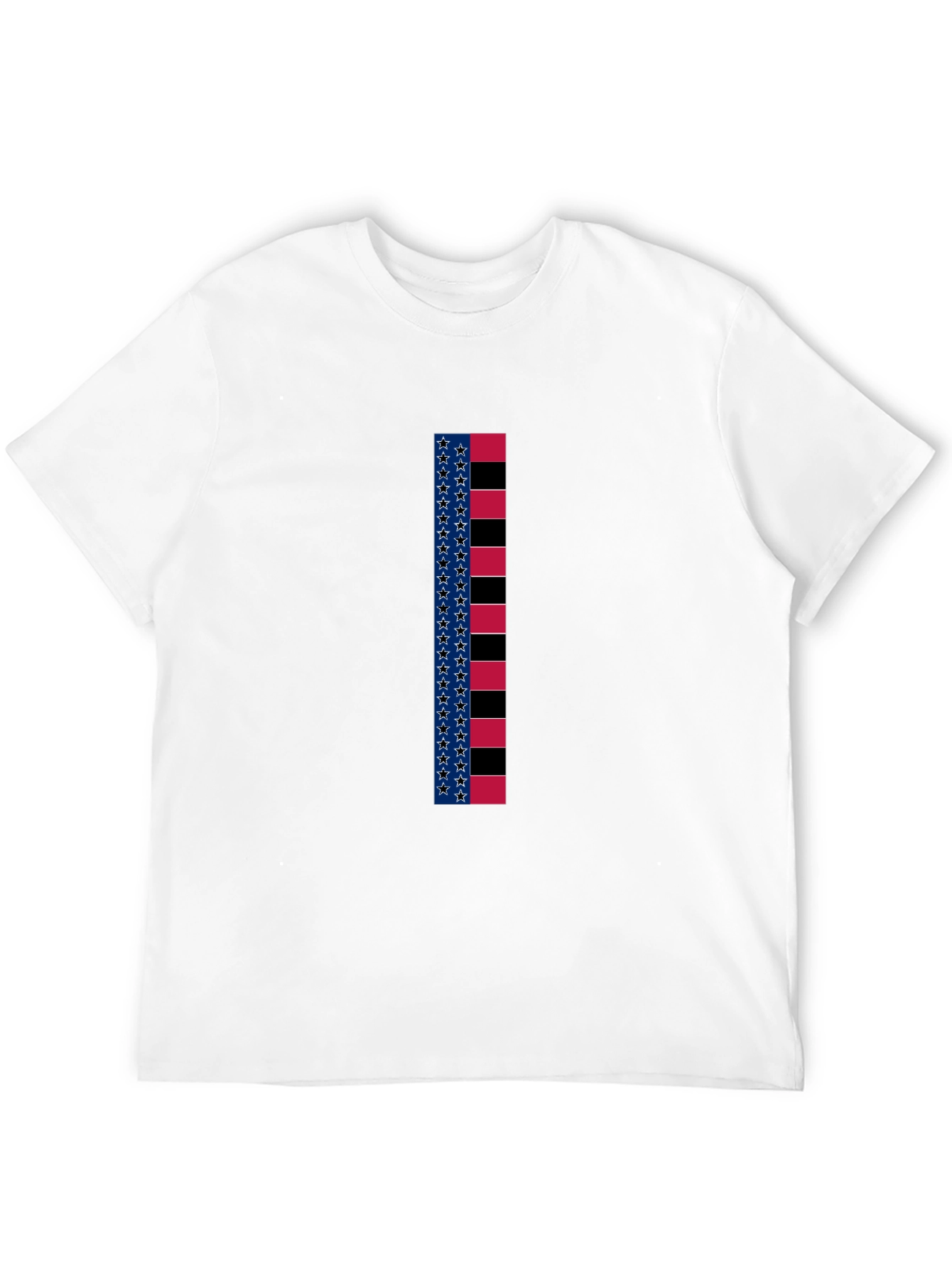 Striped Star Graphic Tee - Mens Black T-Shirt