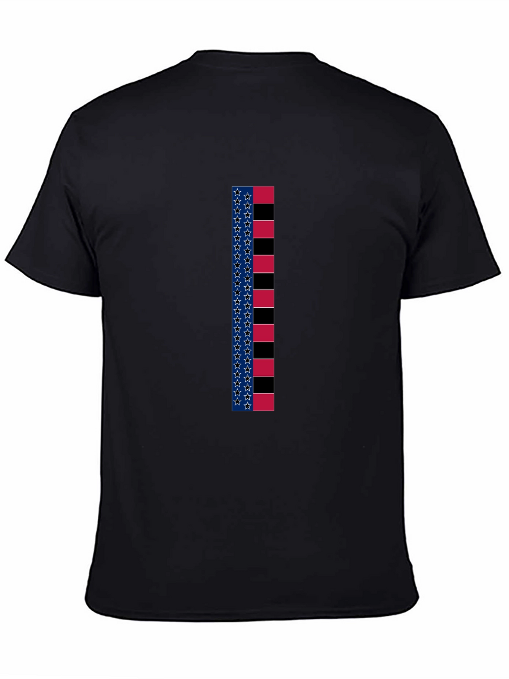 Striped Star Graphic Tee - Mens Black T-Shirt
