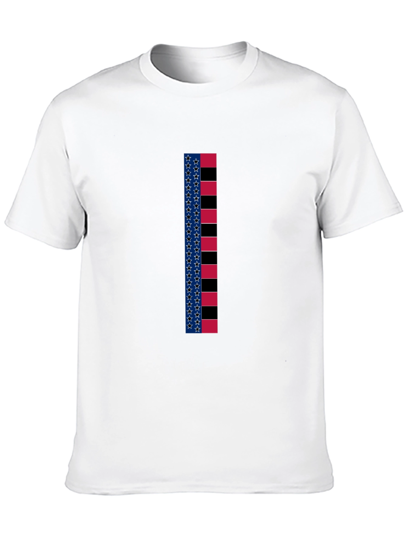 Striped Star Graphic Tee - Mens Black T-Shirt