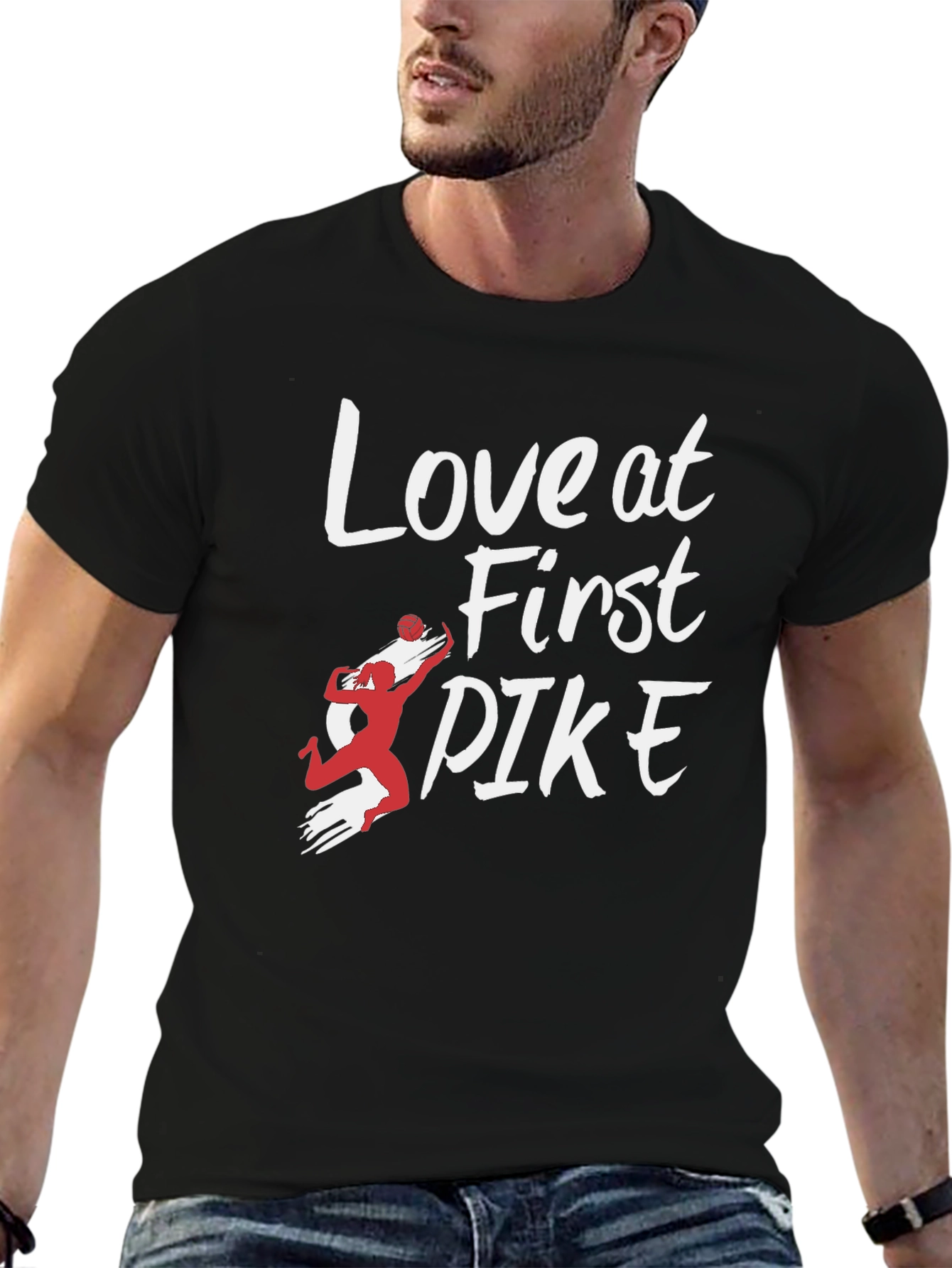 Love at First Spike Volleyball Graphic Tee