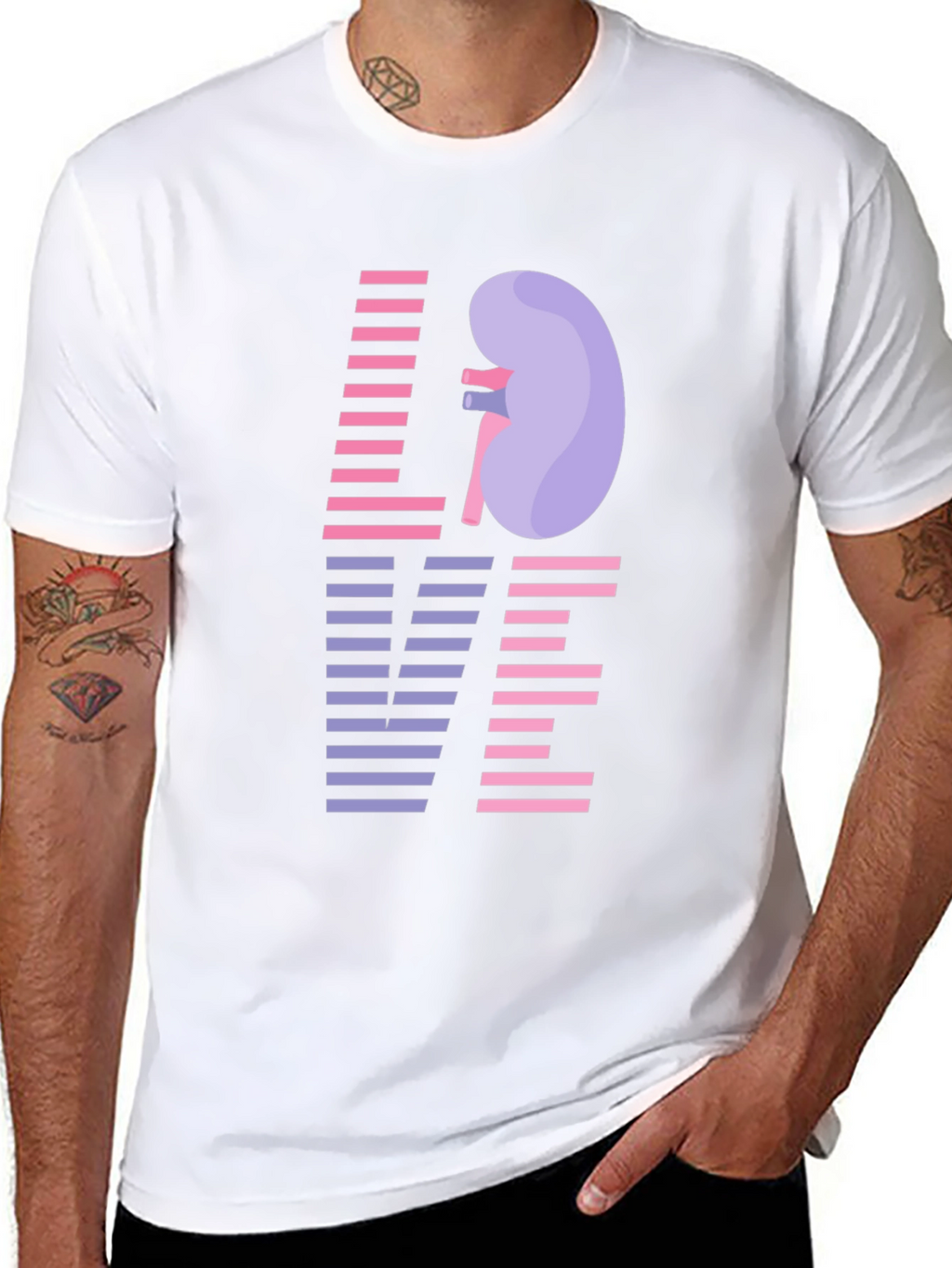 Love Kidney Graphic T-Shirt - Black