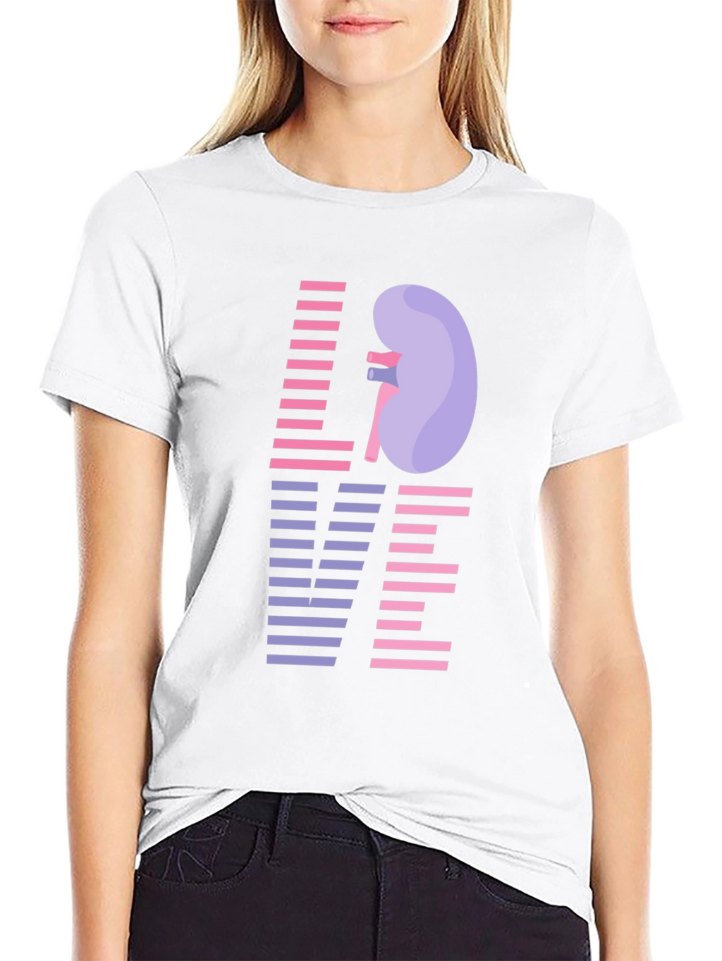 Love Kidney Graphic T-Shirt - Black