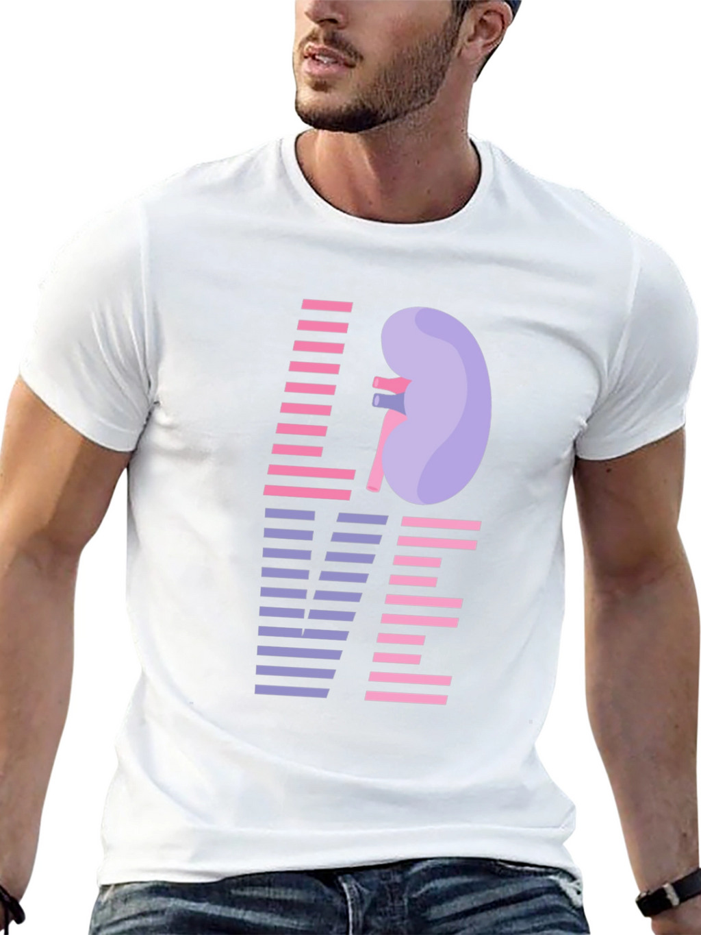 Love Kidney Graphic T-Shirt - Black