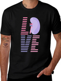 Love Kidney Graphic T-Shirt - Black
